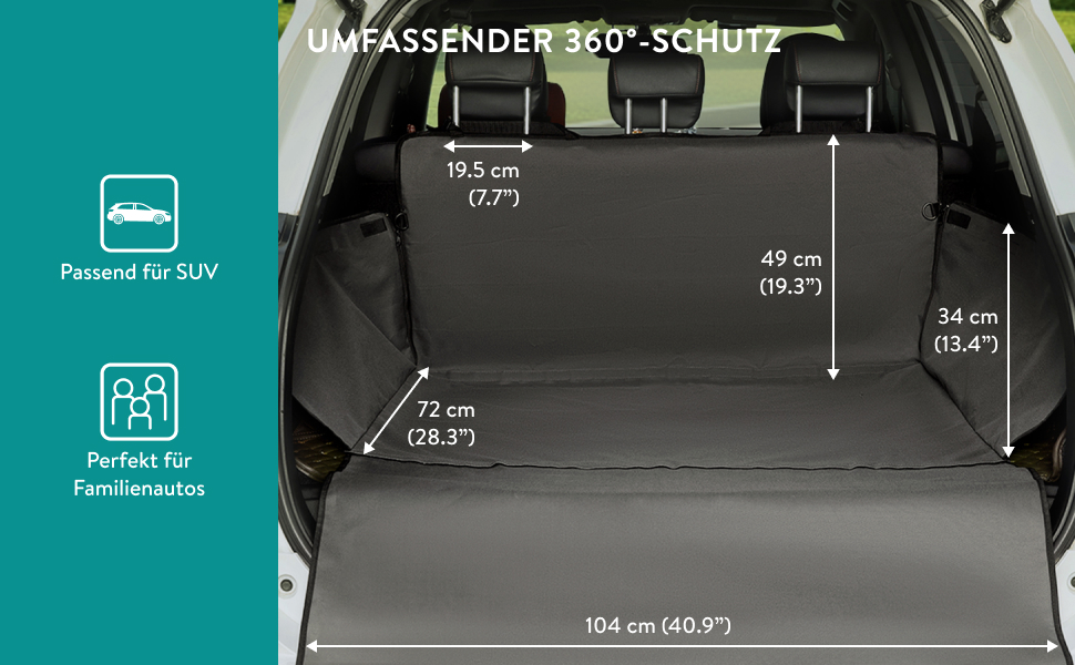 Захист для багажника автомобіля Navaris для собак - захист краю багажника, чохол для сидіння, ковдра для собак в авто, водовідштовхувальний та легкий у догляді, пластиковий чохол для багажника