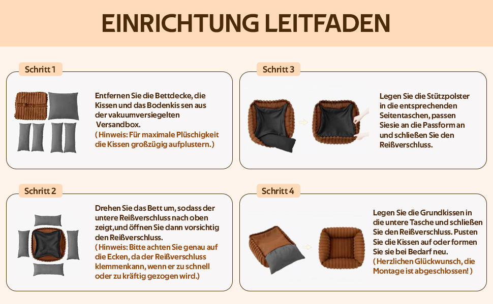 М'яке собаче ліжко для середніх порід, зручне та миється, прямокутне, з неслизьким покриттям, коричневе, розмір M (63x53x18 см)