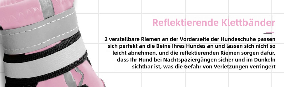 Водонепроникні собачі чоботи з антиковзкою підошвою, 4 шт. – захист лап для собак маленьких, середніх та великих порід (Рожеві, XL)