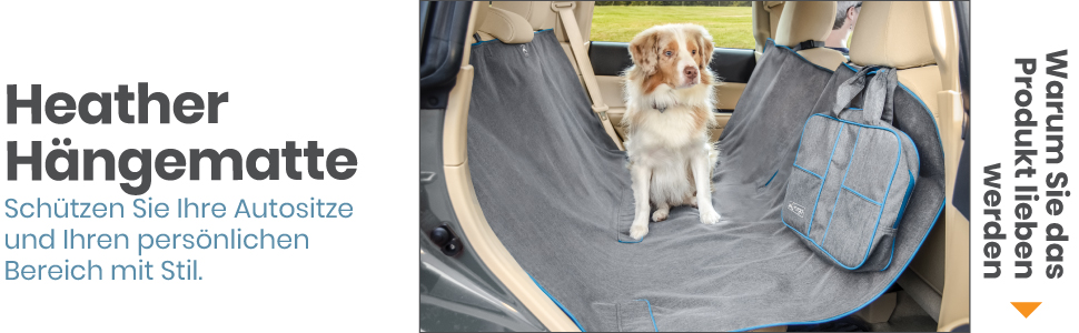 Захист сидіння автомобіля Kurgo Heather для собак, водовідштовхуючий та брудовідштовхуючий, ширина 140 см, колір мускатний heather, окремий, світло-коричневий