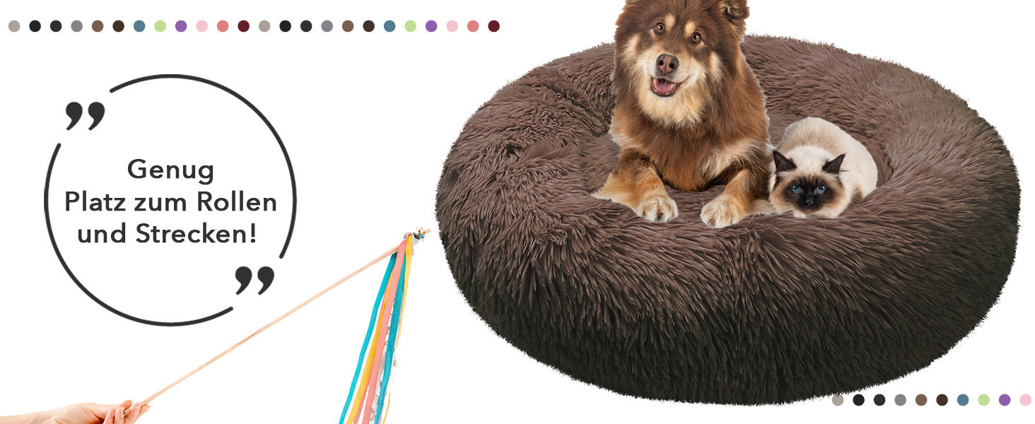 Кругле ліжко для собак середніх порід, 70 см. М'яке, зручне, з штучного хутра, знімний чохол, неслизьке, ергономічне.