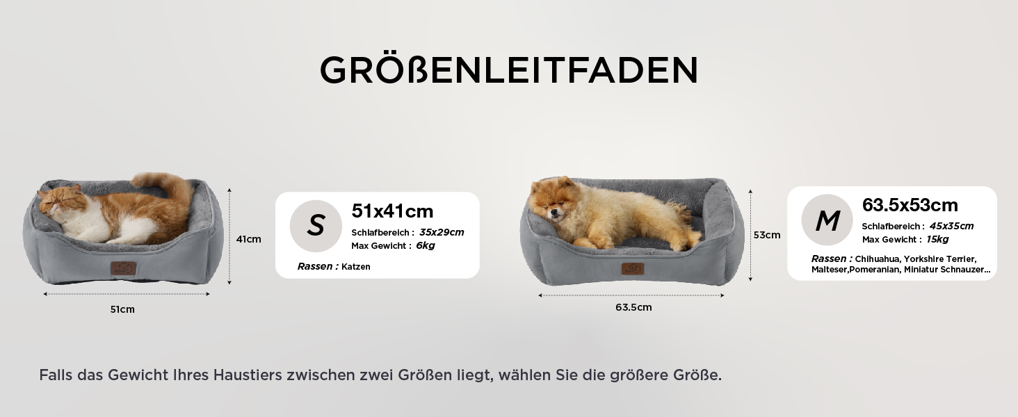 Ліжко для кота BEDSURE, 51x41 см, сіре. Зручне ліжечко для кота та маленьких собак з неслизьким дном та м'яким бортиком. Підходить для дому.