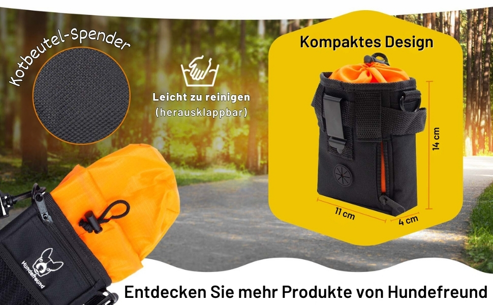 Сумка для ласощів для собак Hundefreund | Зручна сумка для тренувань з 4 відділеннями (14 x 11 x 4 см)