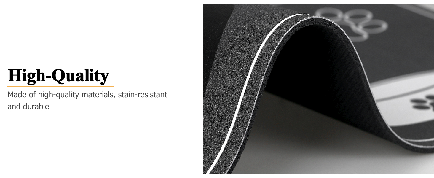 Нековзна килимок-підкладка під миску для собак та котів, сірий, 30 x 50 см