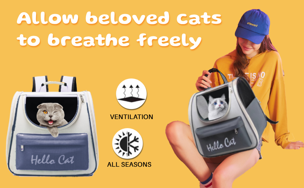 Рюкзак для кота з сіткою, рюкзак для собак, рюкзак для тварин до 15 кг, дихаючий, чорний