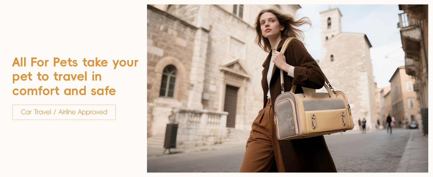 Транспортна переноска для котів та собак 4Pet, Khaki: міцна, з сіткою, для подорожей літаком та автомобілем