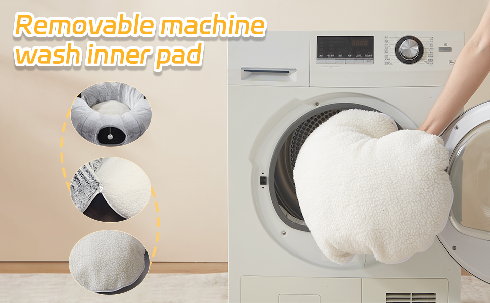 Кігтеточка-бункер для котів WINDRACING - зручне та миле ліжко-бункер з круглим знімним килимком, іграшка для кошенят/цуценят/кроликів, сірого кольору