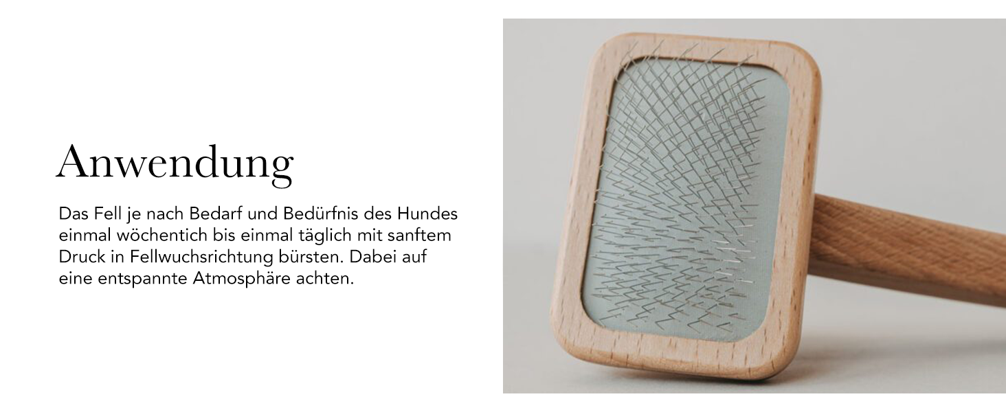 Щітка для шерсті собак Lila Loves It Small - з металевими зубцями, для собак, веганська, з бука