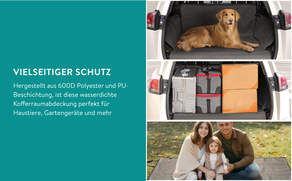 Захист для багажника автомобіля Navaris для собак - захист краю багажника, чохол для сидіння, ковдра для собак в авто, водовідштовхувальний та легкий у догляді, пластиковий чохол для багажника