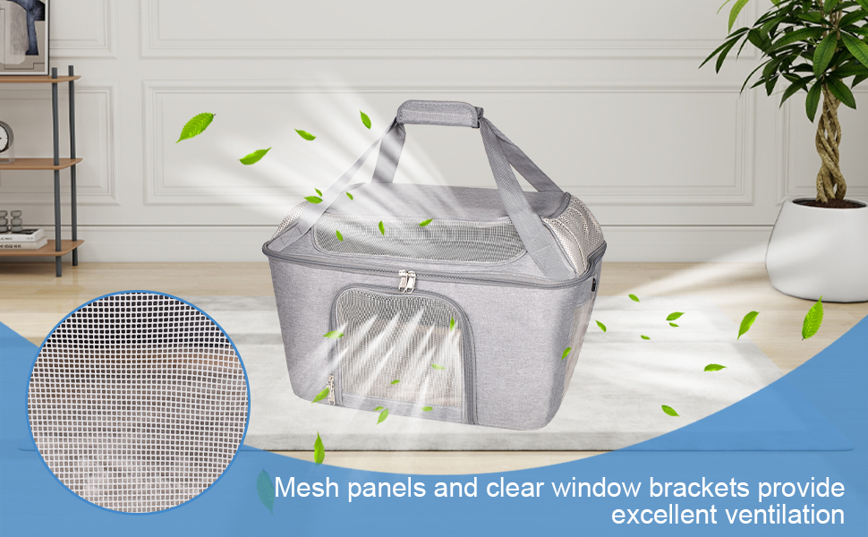 Транспортна переноска для котів та собак, складана переноска-мішок, переноска для тварин з регульованим плечовим ременем, схвалена авіакомпаніями