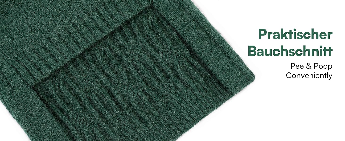 Пуловер для собак Queenmore Dackel, в'язаний водолазка для собак, підходить для Джек Рассел, Бульдог, Коргі, Французький Бульдог, Мопс (Синій, M)