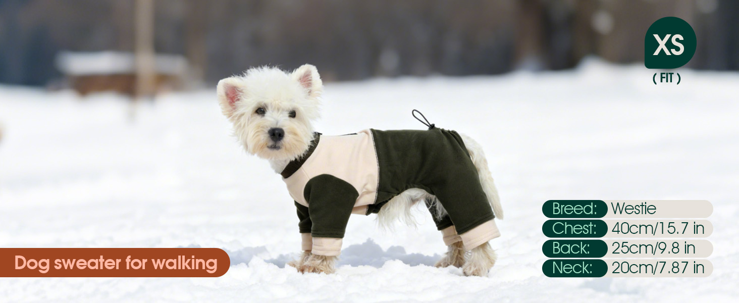 Теплий флісовий костюм для собак Kuoser, зимовий одяг для маленьких собак, зелений, розмір S