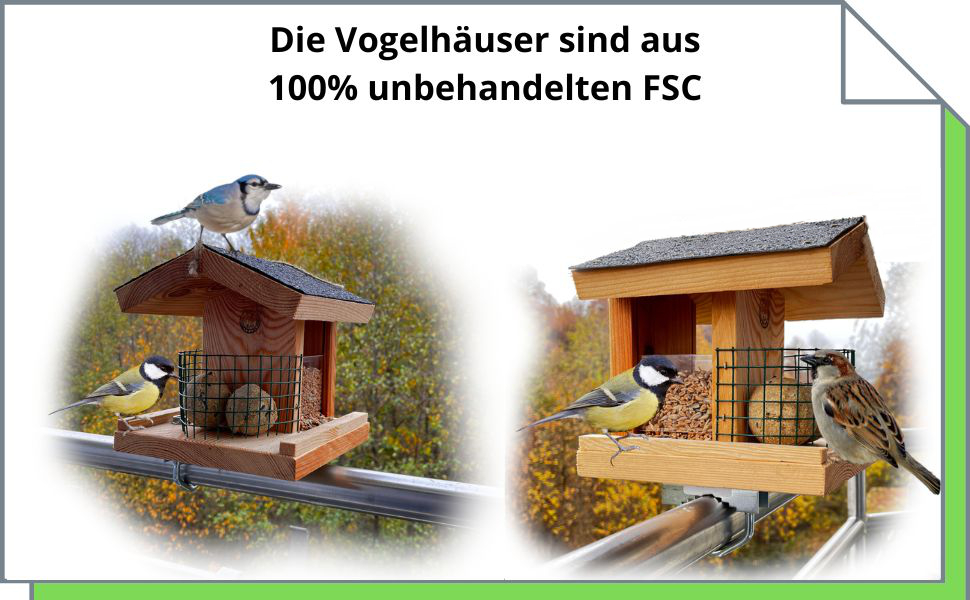 Дерев'яне годівничка для птахів STAFECO: для балкона, саду, з натурального дерева, ручної роботи