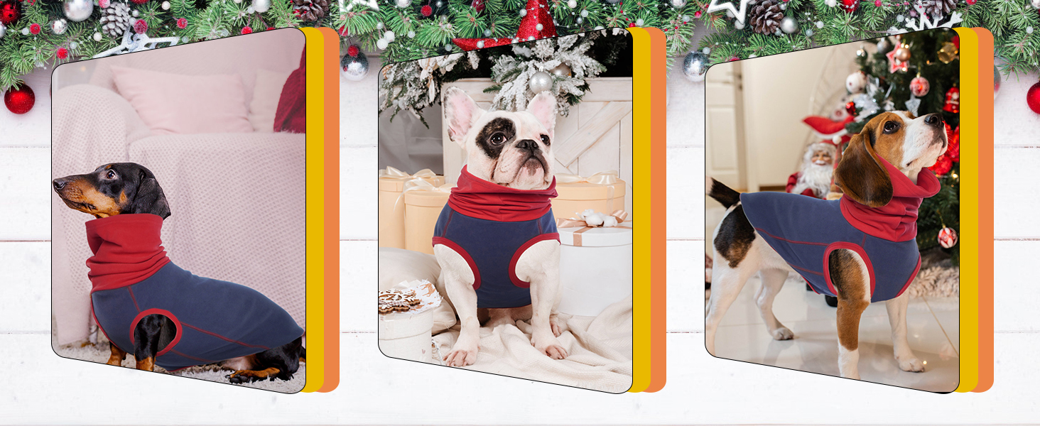 Пуловер для собак IECOii: теплий флісовий светр-жилет для собак, накидка-пуловер, теплий нашийник, сорочка для собак, пуловер для собак, флісовий пуловер для собак, сірий колір, розміри L (обхват грудей 48 см) та XL (обхват грудей 55 см), темно-синій колір