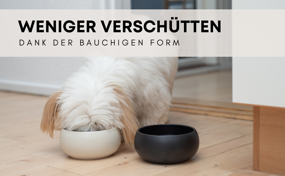 Керамічна годівниця для собак hej.mo | Чорна | Діаметр 16 см, об'єм 0,9 л | Міцна, для миття в посудомийній машині, стійка до подряпин та укусів | Годівниця для маленьких та середніх собак