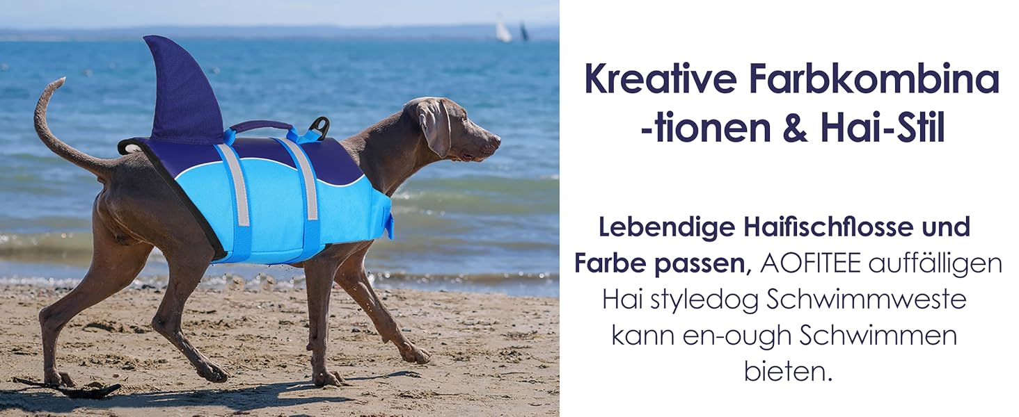 Світловідбиваюча рятувальна жилетка для собак AOFITEE, модель 'Акула', рожева, середній розмір