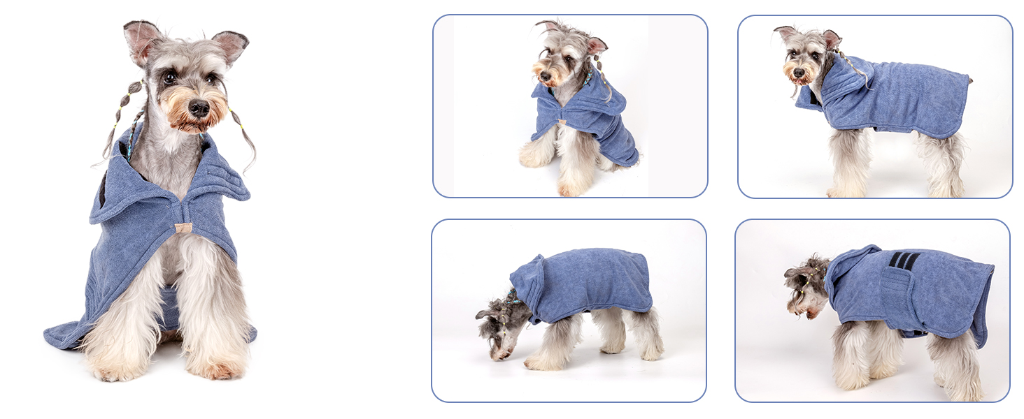 Рушник для собак та котів Nobleza з мікрофібри, швидковисихаючий, надзвичайно поглинаючий, 5 розмірів, блакитний (S)