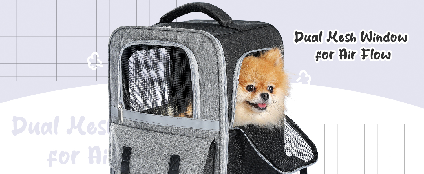 Рюкзак для тварин: переноска для котів та собак до 7 кг, сірий колір