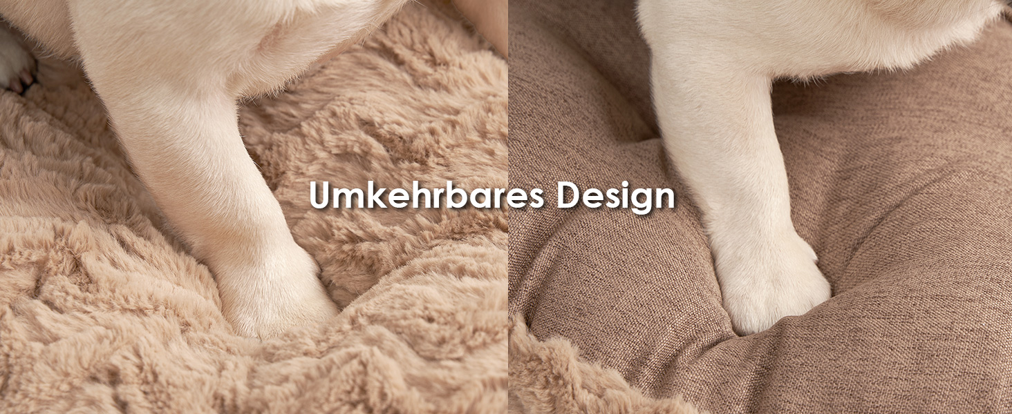 Килимок для собак великих порід EHEYCIGA, 104x68 см, XL, коричневий, з штучним хутром та льоном