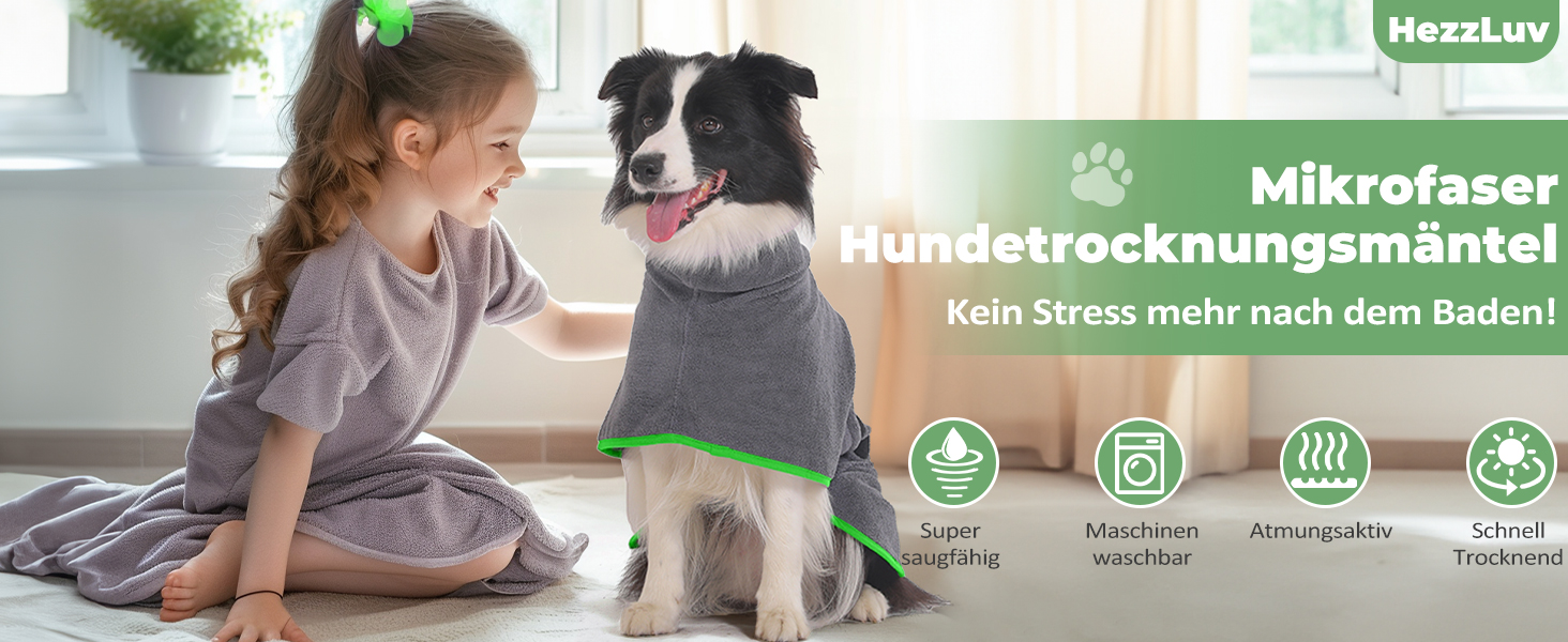 Рушник для собак, мікрофібра, середні та великі породи - сірий, швидко сохне, супер вбираючий, для собак та котів (чорний, M, сірий (зелена сторона))