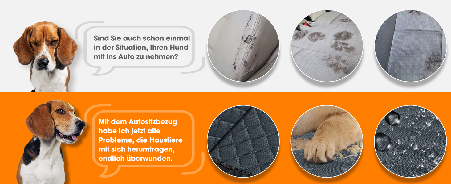 Автоматичний килимок для собак у машину JOEJOY, 137x120 см, чорний/сірий (захист від подряпин, вологості)