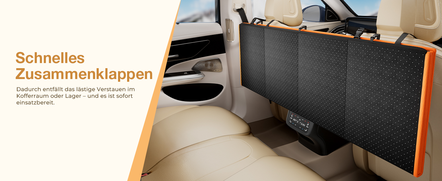 Накладка на сидіння автомобіля для собак Pecute, чорно-помаранчевий, до 150 кг, для подорожей