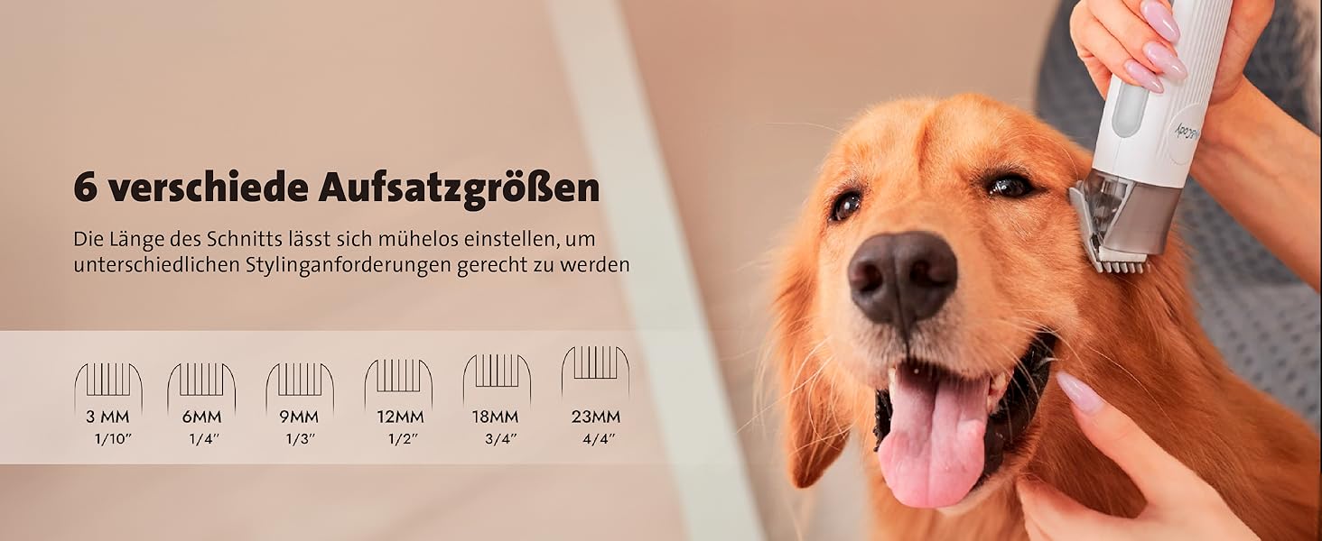 Набір для грумінгу тварин Molly&Cody SAMSON 7-в-1: машинка для стрижки, пилосос для шерсті, 6 насадок. Для собак та котів.