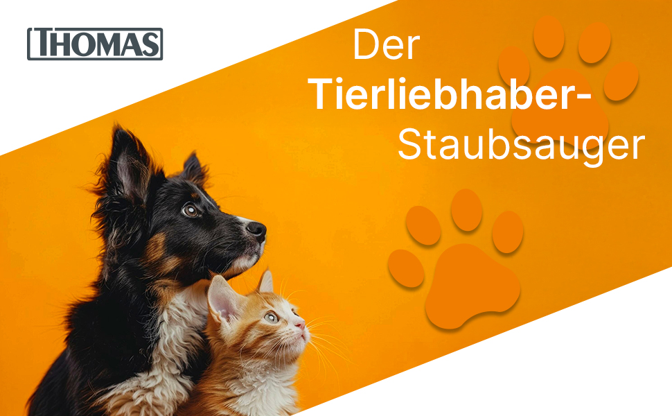 THOMAS Aqua+ PET & Family – потужний пилосос 1700 Вт для прибирання шерсті тварин – мокрий та сухий пилосос, чищення м'яких меблів та підлоги з функцією миття. Підходить для килимів, диванів, меблів та матраців.