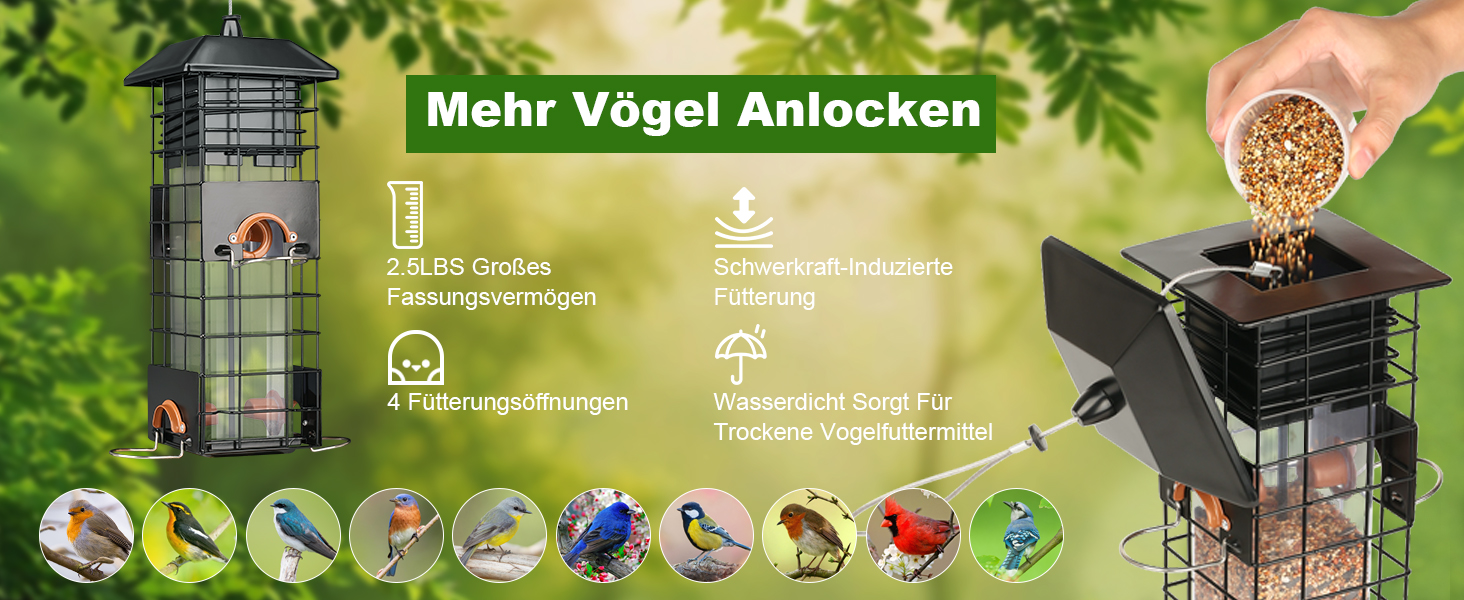 Підгодовувач для птахів на гачок, металевий годівник для диких птахів, годівниця для птахів у сад/на балкон