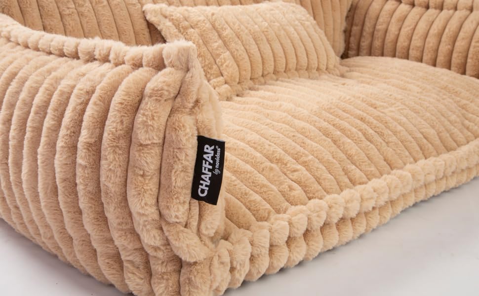 Софа для собак Chaffar | Ортопедичний лежак для собак | Сучасний стиль | Кольорова гама: вугільний | Розмір L (100 см)