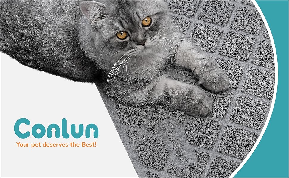 Килимок для котячого туалету Conlun Katzenklo Matte, 119 x 89 см, сітка, водонепроникний, чорний