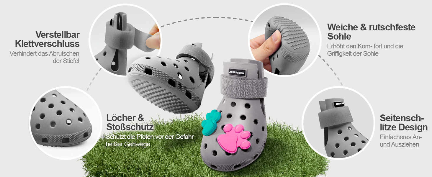 Чоботи для собак: захист подушечок лап, водонепроникні, зручні, дихаючі, неслизькі, легко миються. Ідеально для літа та зими (сірий, XS)