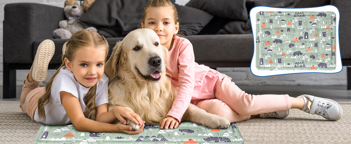 Кühlmatte Hunde: Охолоджуючий килимок для собак та котів 50x65 см. Самоохолоджуючий, водовідштовхуючий, з нетоксичним гелем. Для дому та вулиці.