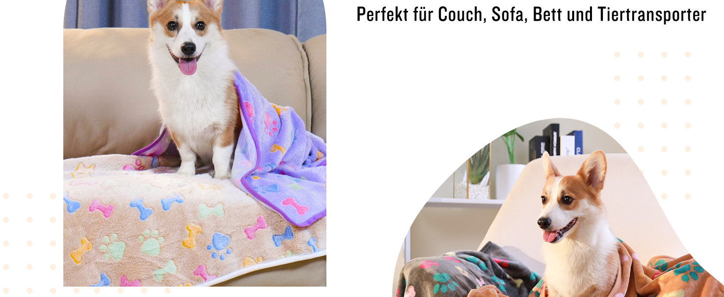 М'яка ковдра для собак та котів Luciphia: тепла флісова ковдра 104x76 см (3 шт.)