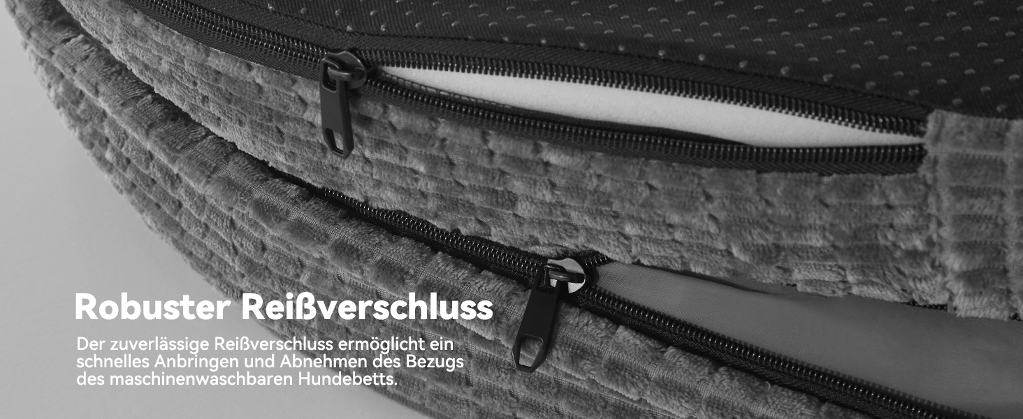 Ортопедичне ліжко для собак великих та середніх порід, XL, з м'якою подушкою для шиї, Memory Foam, вологостійке, неслизьке, знімний кошик, сірий, 107 x 81 x 19 см