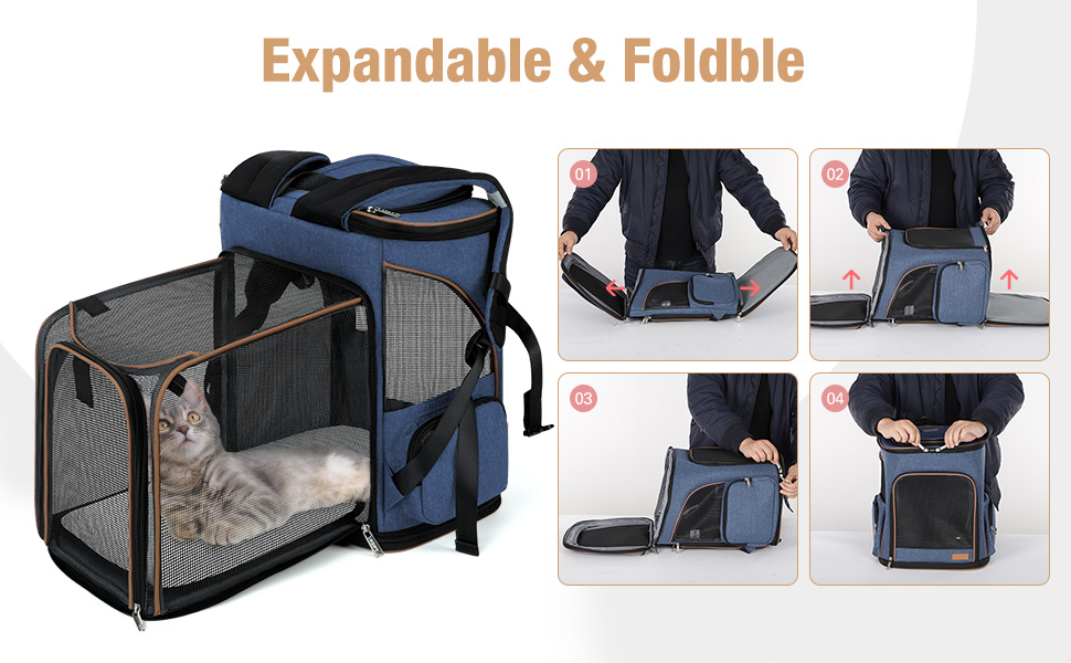 Рюкзак Lekesky Expandable для кішок і собак, М