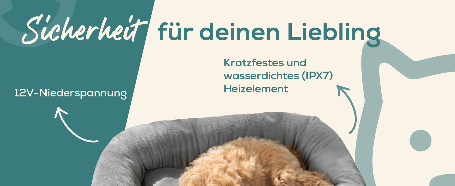 Електричне грілка-лежанка Beurer Kira для собак та котів, 58 x 50 см. З таймером, водонепроникна, стійка до подряпин, миється при 30°C