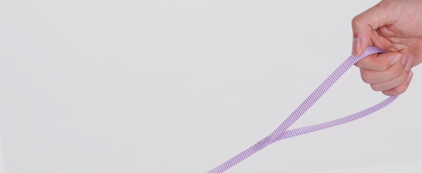 Нашийник та поводок для котів Rabbitgoo: безпечний, регульований, з відбиваючими смугами, для кошенят та дорослих котів, розмір M, світло-фіолетовий