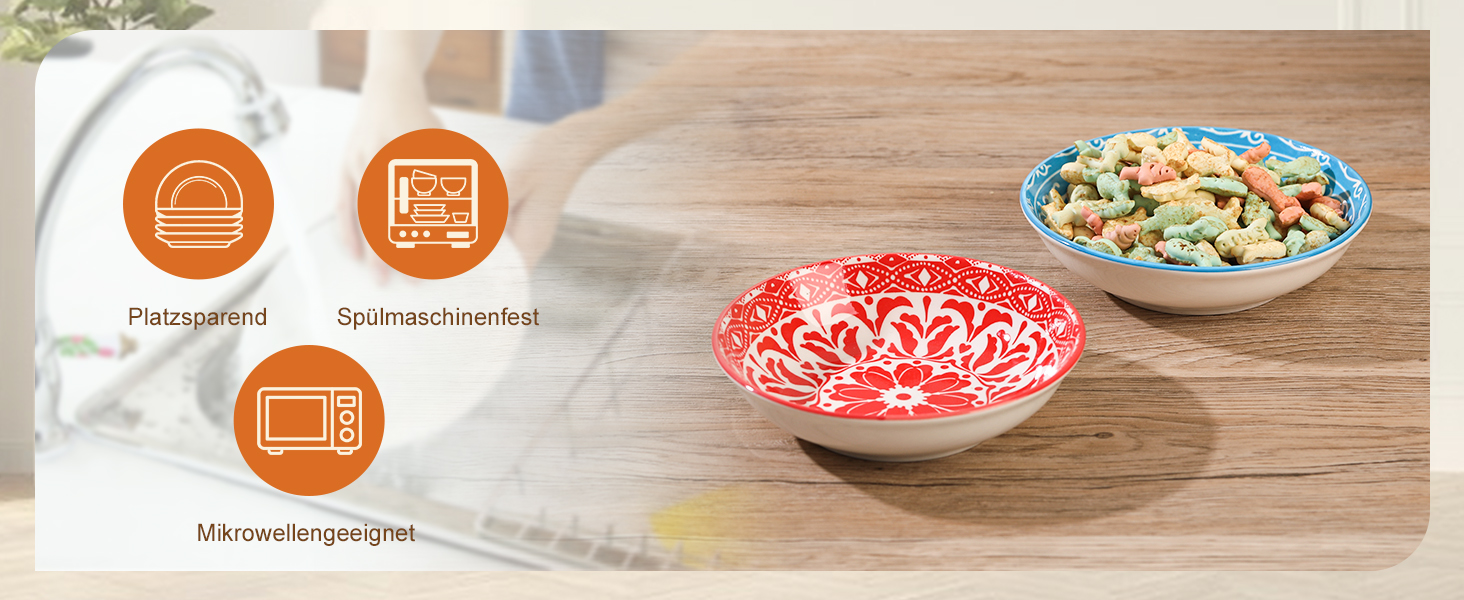 Набори мисок для котів з кераміки Katzennäpfe - 6 шт. Миски для корму котів, широкі та плоскі, місткістю 250 мл, білий колір, стиль мінімалізм, безпечні для мікрохвильовки та мийки