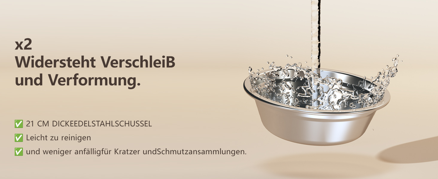 Підвищений годівниця для собак з 3 рівнями – 2 великі миски з нержавіючої сталі для маленьких, середніх та великих собак (Сірий)