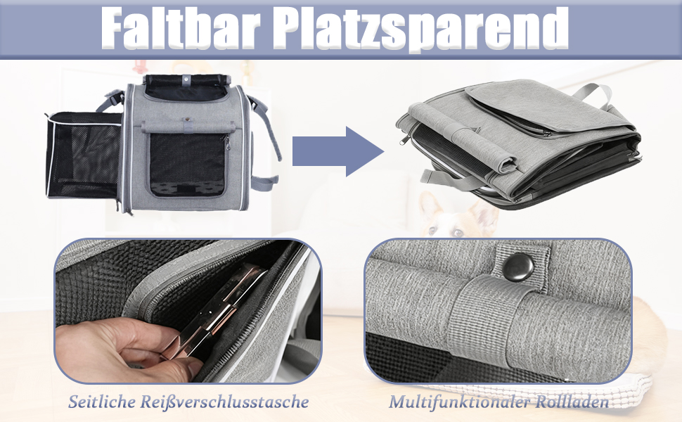 Корзина для собак на велосипед Cnwinu, передня, розширювана, складна, з 4 дверцятами та сітковими вікнами, для маленьких та середніх собак та котів