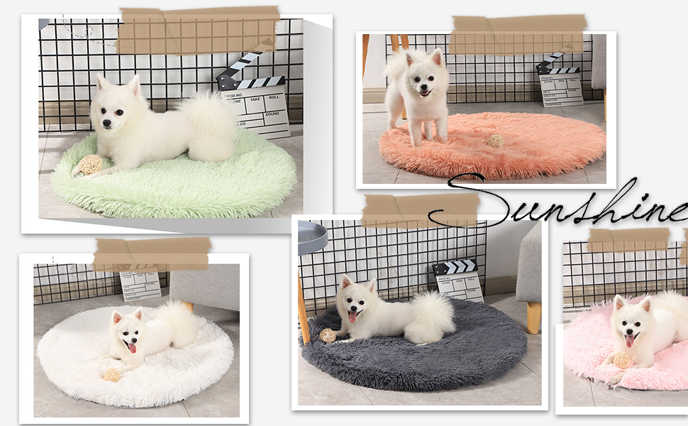 PETCUTE М'яке ліжко для собак, великих та середніх порід, 60х60 см, рожеве