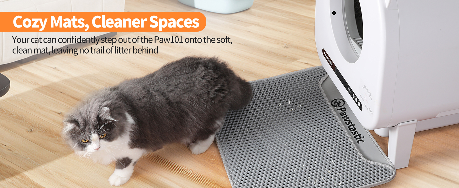 Автоматичний лоток для котів 68л з самоочищенням, з APP-керуванням, захистом та нейтралізатором запаху, з килимком та 2 рулонами сміттєвих пакетів, для кількох котів