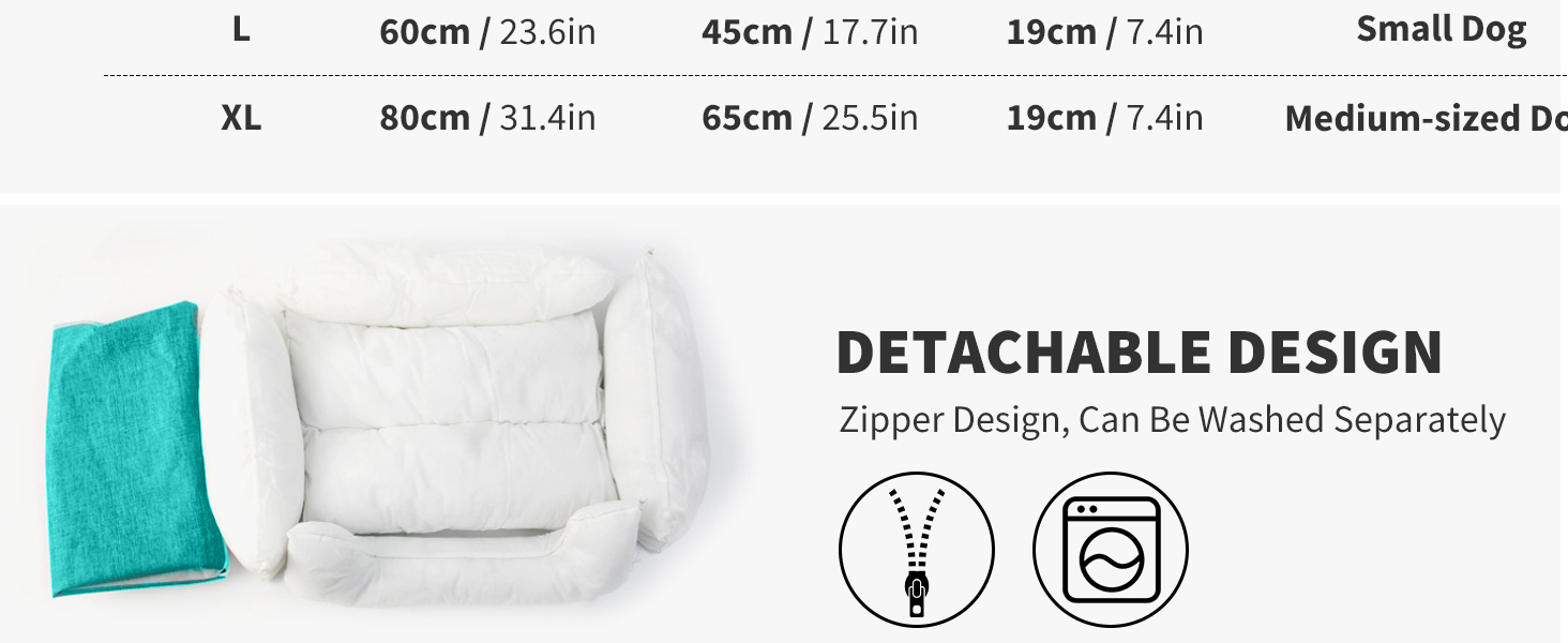 Ортопедичне ліжко для собак та котів PETCUTE, зелене, 50х40х17 см