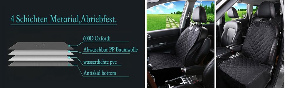 Чохол на автосидіння Alfheim для переднього сидіння – захисний, з антиковзною гумовою основою та регульованим ременем безпеки