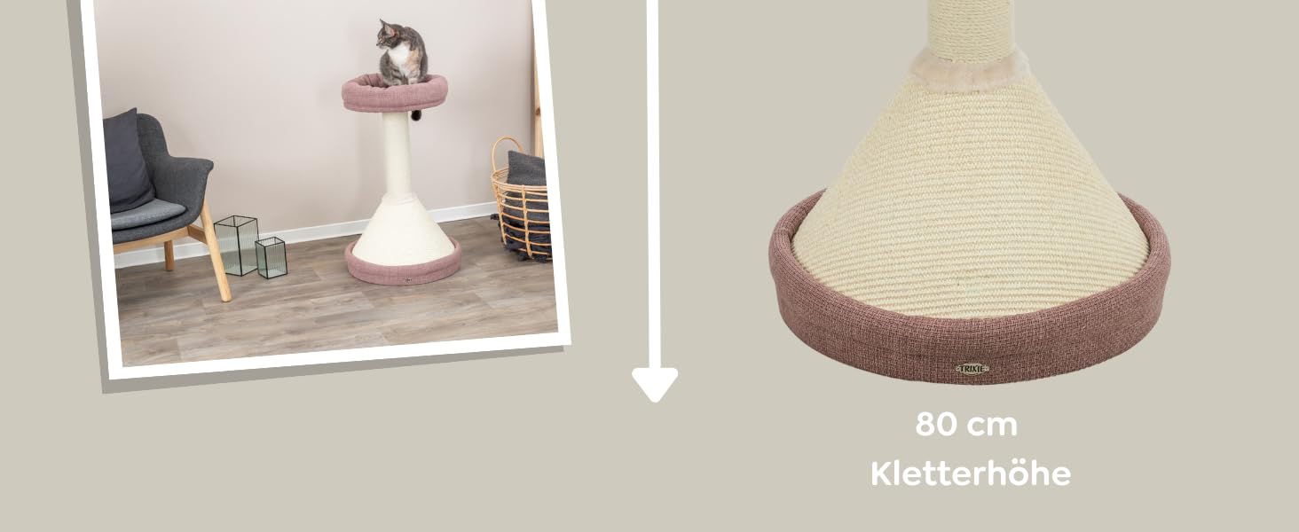 Кігтеточка TRIXIE Viviana (круглий, бежевий) – багатоповерхова, 114 см