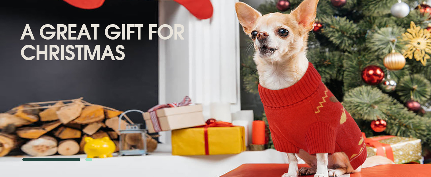 Пуловер для собак Kuoser на Новий Рік, теплий в'язаний пуловер для цуценят, м'який зимовий одяг для собак, святковий пуловер з оленем для маленьких та середніх собак, зелений L, зелений