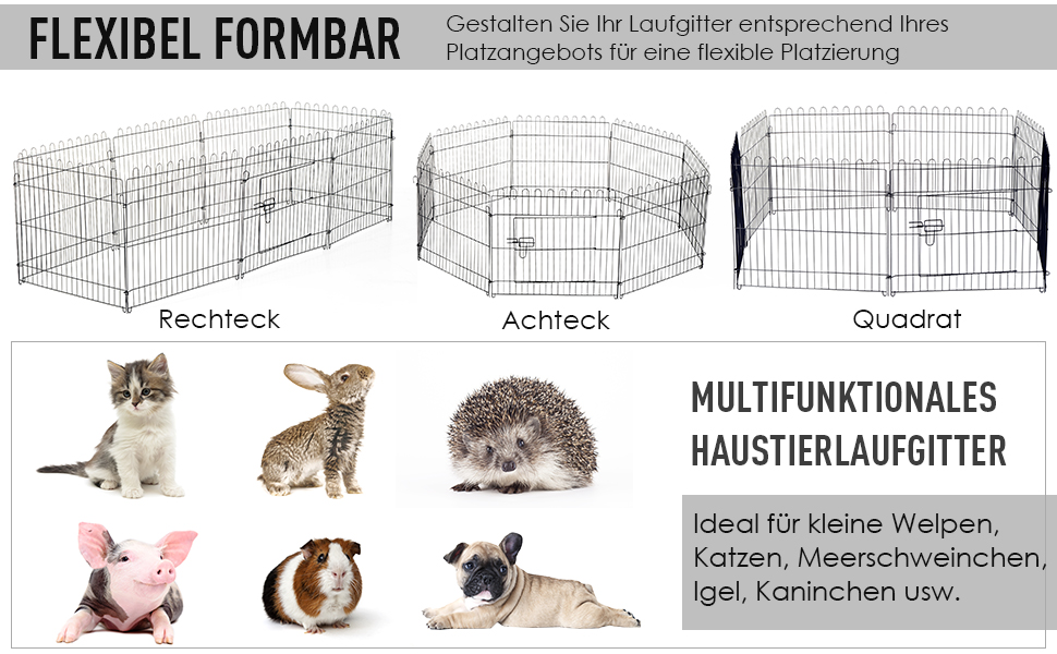 PawHut® вольєр для цуценят, огорожа для собак, вольєр-загон для малечі, 5 розмірів: 71x61 см