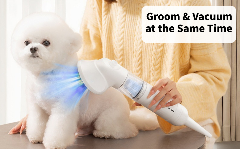 Набір для догляду за собакою з пилососом, видалення шерсті собак та котів, 4200Pa, 3 насадки, низький шум