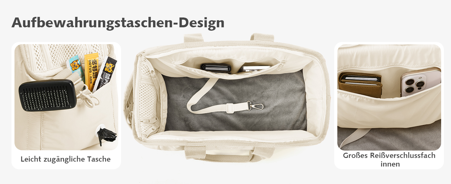 Транспортна сумка для собак Pecute, 4 кг, кремового кольору. Легка, складна переноска для собак та котів, ідеальна для подорожей